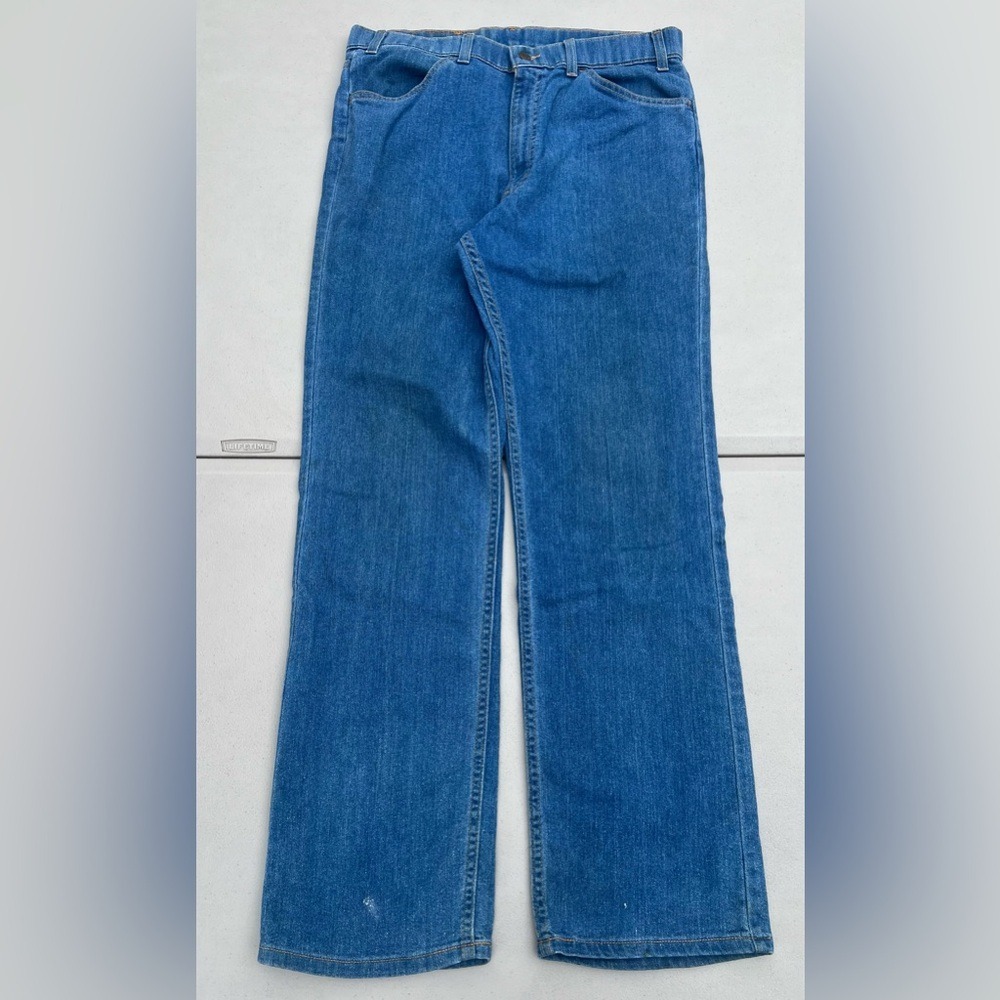 Vintage Levis Action Jeans 36x31 Light Blue Orange Tab Made USA 1990s 40541-4615